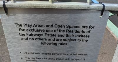 Mum 'angry and upset' over sign banning certain children from using estate's play area