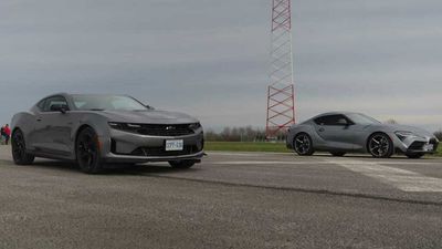 See How Chevrolet Camaro LT1 Performs In Drag Races Against Toyota Supra