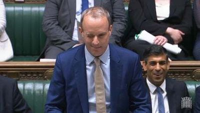 Watch: Moment Dominic Raab winks at Angela Rayner during Prime Minister’s Questions