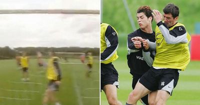 Roy Keane shown giving Cristiano Ronaldo pelters in Man Utd training ground footage