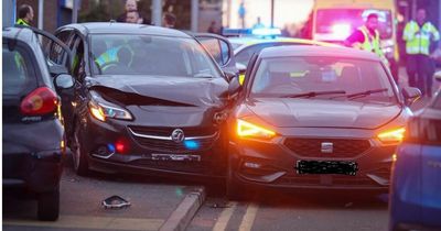 Road closed after reports of crash following 'police chase' in Wythenshawe