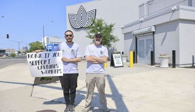 Union rallies at Near West Side dispensary where workers claim they were fired for organizing efforts