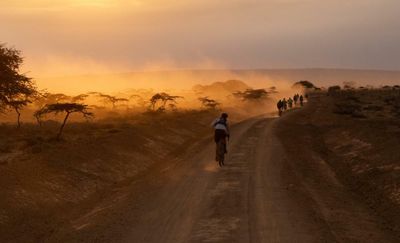 Zebras, giraffes … and a cycle race through the Maasai Mara