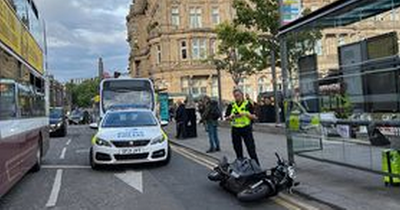 Edinburgh police respond to crash involving stolen moped on busy city centre road