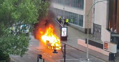 Glasgow fireball crash between car and bus leaves five people in hospital