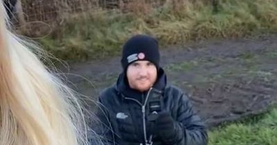 Moment Scottish woman accidentally catches her own proposal on video