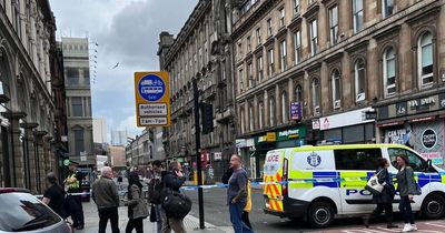 Glasgow city centre street locked down by cops after man 'attacked'