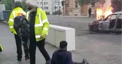 Glasgow fireball crash heroes pull casualties from car seconds before motor bursts into flames