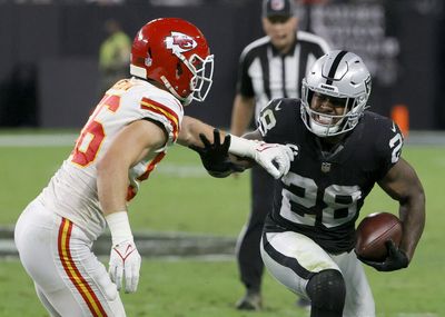 Raiders RB Josh Jacobs among the most elusive running backs in NFL