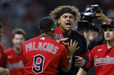 An epic Josh Naylor walk-off celebration included head-butting his helmeted manger Terry Francona