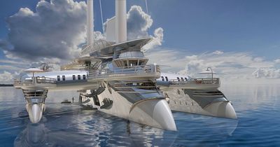 Spaceship-like £330m megayacht can fold down to fit under bridges