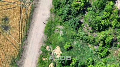 Azov Troops Use Drone To Drop Bomb On Two Russian Soldiers Hiding In Trench