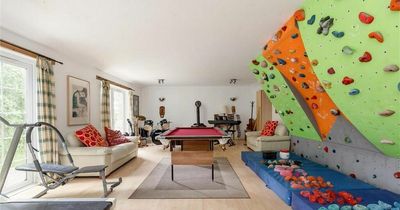 Incredible house near Edinburgh hits the market with huge indoor climbing wall