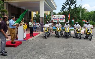 RPF personnel embark on motorcycle rally
