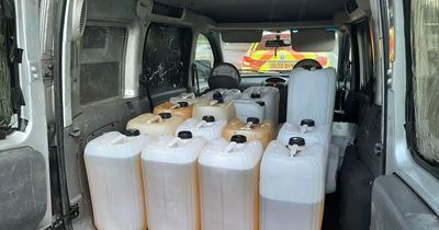 Driver arrested after 'stolen fuel' found in van stopped by officers
