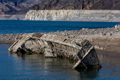 World War II-era boat emerges from shrinking Lake Mead