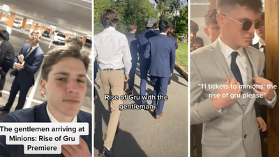 Blokes Are Wearing Full Suits Ties To Minions 2 To Show It The Respect It Deserves