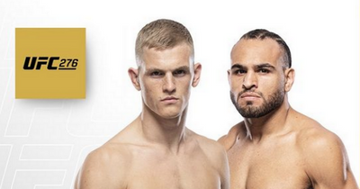 What time and TV channel is Ian Garry v Gabe Green at UFC 276 on tonight?