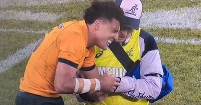 Australia v England halted as Tom Banks suffers gruesome injury and Sky Sports commentators apologise for replays