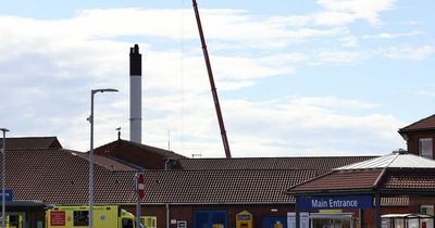 This is the reason why a hospital chimney in North Shields is being dismantled