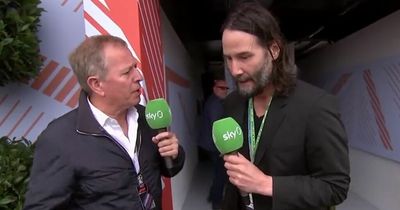 Martin Brundle offers job swap to Keanu Reeves as John Wick star visits Silverstone