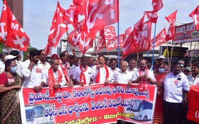 Andhra Pradesh: TDP, Left parties demand rollback of diesel cess hike