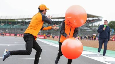 Daniel Ricciardo Whacks Lando Norris in the Face With a Space Hopper