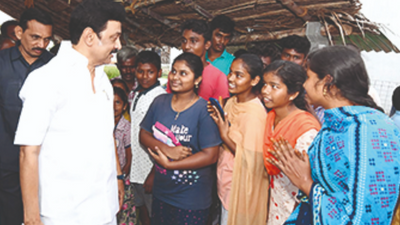 Tamil Nadu CM M K Stalin interacts with students in Namakkal