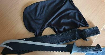 Serrated knife, balaclava and drugs found in car after Scots cops pull over driver