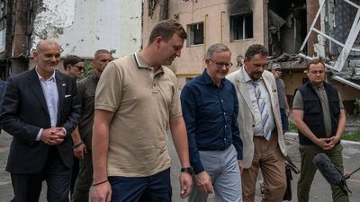 Prime Minister Anthony Albanese in Ukraine, visits war-affected towns of Bucha and Irpin