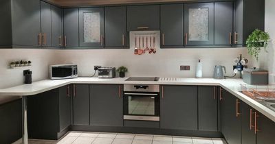 Mum transforms 'dated' kitchen using bargains from The Range, Dunelm and IKEA