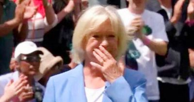 Sue Barker in tears as emotional tribute is paid before her Wimbledon farewell