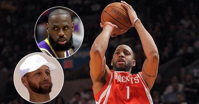 NBA legend Tracy McGrady tips LeBron James and Steph Curry in OBL-NBA tournament while discussing iconic career