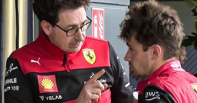 Ferrari boss explains Charles Leclerc Silverstone chat after "wagging his finger" at star