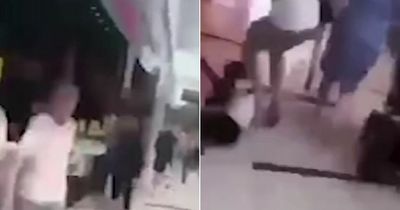Horror moment people flee for their lives as killer gunman opens fire in shopping mall