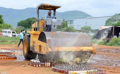 17,635 non-duty-paid liquor bottles destroyed