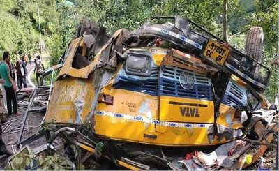 Himachal: 10 dead, several injured as school bus falls off cliff in Kullu