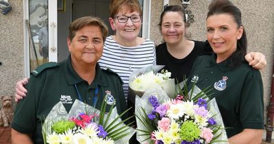 Grieving Wishaw family reunited with paramedics who went above call of duty for late aunt