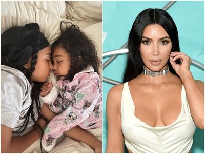 Kim Kardashian shares sweet photo of North and Chicago sleeping nose-to-nose