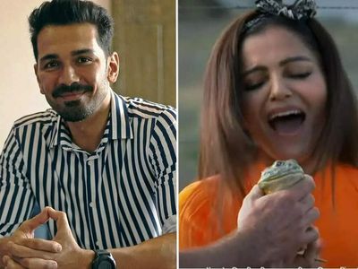 After Rubina Dilaik kisses a frog on Khatron Ke Khiladi, hubby Abhinav Shukla says they should have called him a frogman instead of a frog