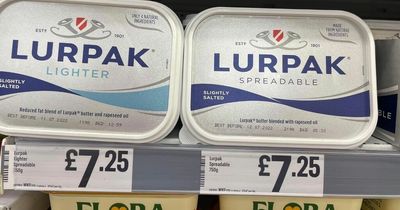Supermarket shoppers furious as Lurpak prices top £7 for single tub of butter