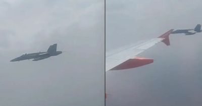 Dramatic moment easyJet flight intercepted by Spanish fighter jet