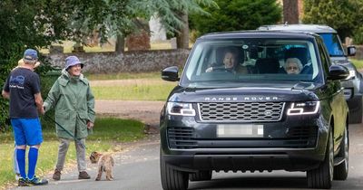 Queen stuns dog walkers as she drives to see her horses in Sandringham