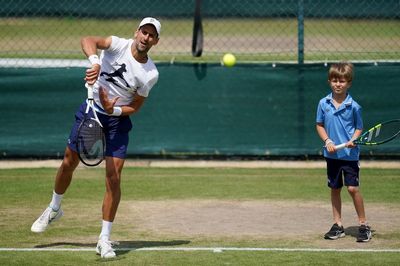 Novak Djokovic practises with seven-year-old son ahead of Wimbledon quarter-final