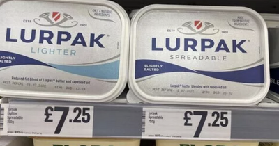 Shoppers furious as supermarkets charge over £7 for single tub of Lurpak