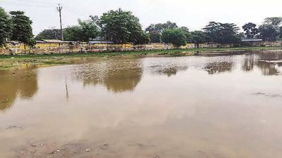 Patna: Players suffer due to waterlogging in stadiums