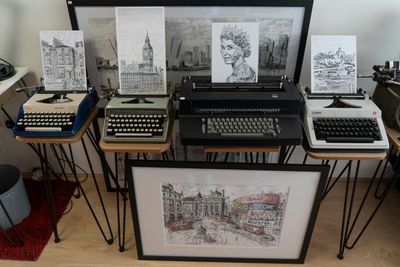 For UK artist, the key to good art is a typewriter