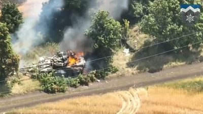 Ukraine’s 10th Mountain Assault Brigade Blows Up Two Russian Tanks Hiding Among Trees