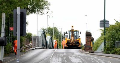 Why is Lady Bay Bridge in Nottingham closed?