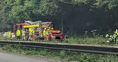 Woman taken to hospital after crash which shut busy Cardiff road for hours during rush hour